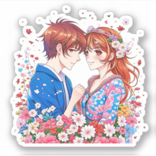 Cute Anime par Cuddling Klistermärken