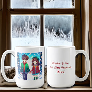 Cute Anime par Vår första jul Kaffemugg