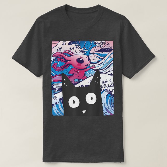 Cute Anime Retro Kitten Neko Synthwave Japan 80s M T Shirt (Design framsida)