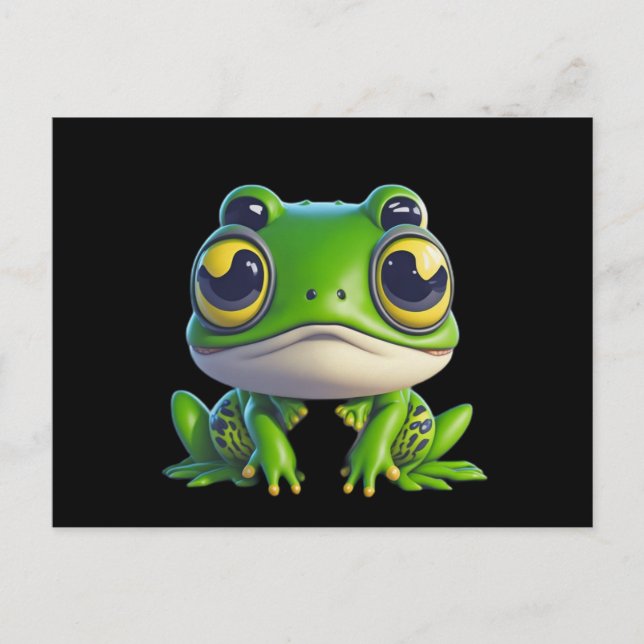 Cute Anime Tecknad Frog Vykort (Framsida)