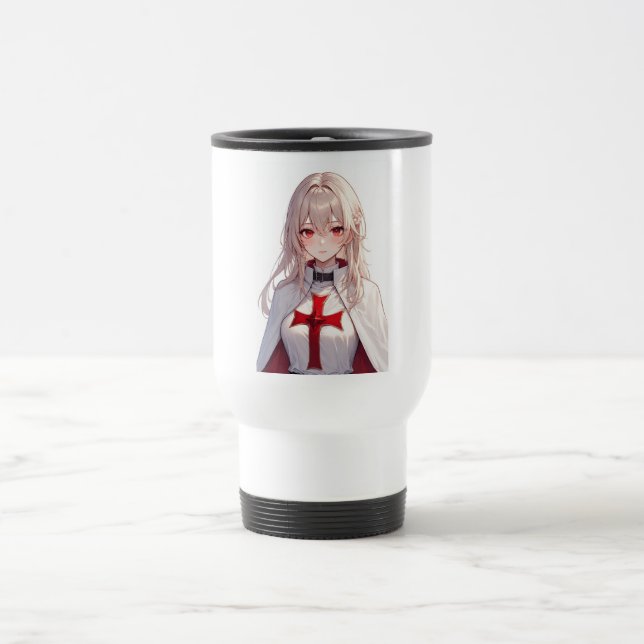Cute Anime Templar Knight Travel Mug Resemugg (Center)