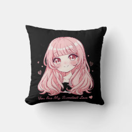 Cute Anime Valentine Sweatshirt Kudde