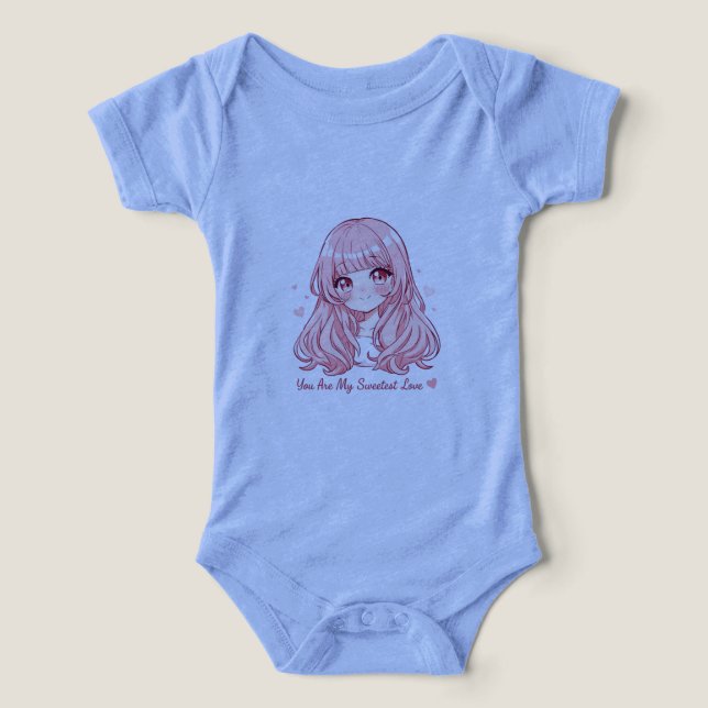 Cute Anime Valentine Sweatshirt T Shirt (Design Framsida)