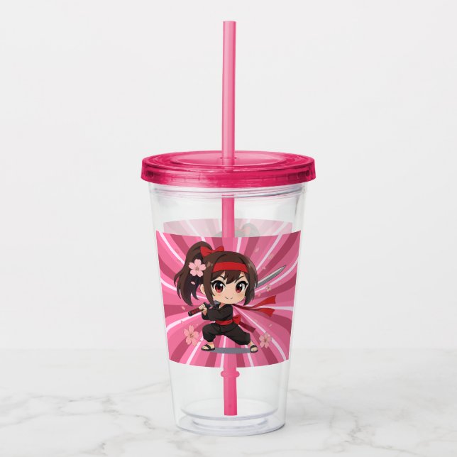 Cute anime warrior blossom girl take away mugg (Framsida)