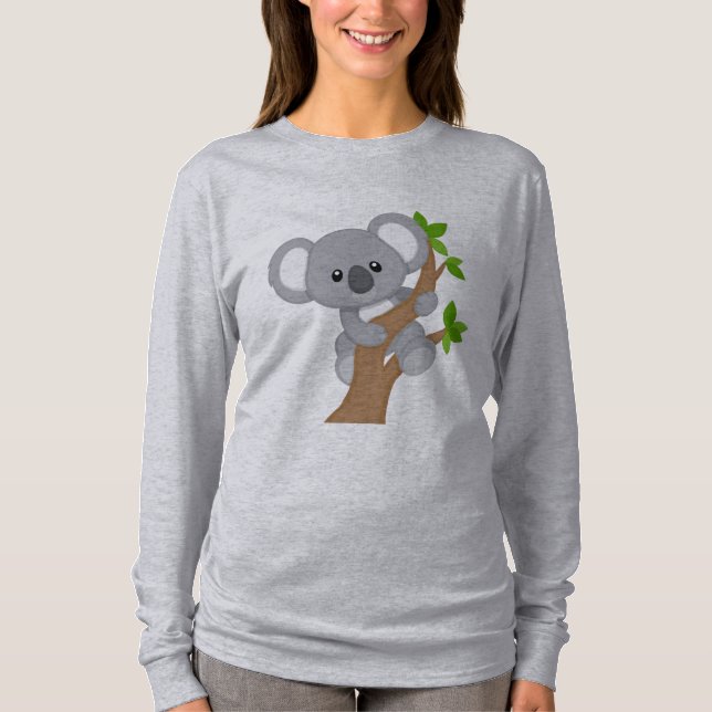 Cute animerad Koala Bear T Shirt (Framsida)
