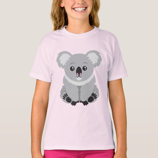Cute animerad Koala Bear T Shirt (Framsida)