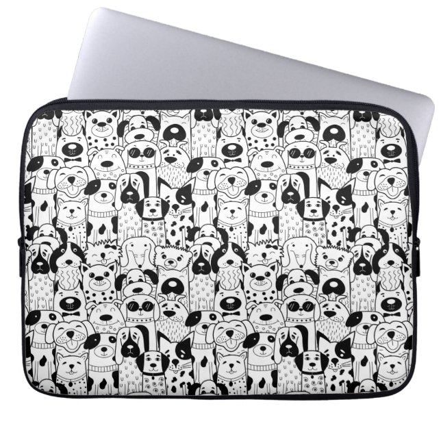 Cute Animerad Pets Laptop sleeve (Framsidan)