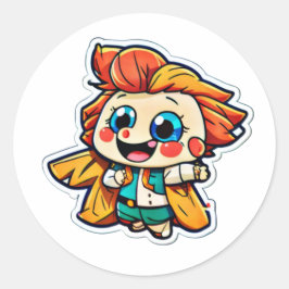 Cute Animerad Sticker - obegränsat antal mil Runt Klistermärke