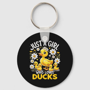 Cute Anka Älskare är bara en flicka som Kärlek Ank Nyckelring