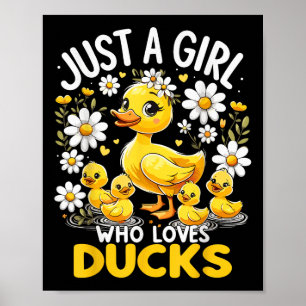 Cute Anka Älskare är bara en flicka som Kärlek Ank Poster