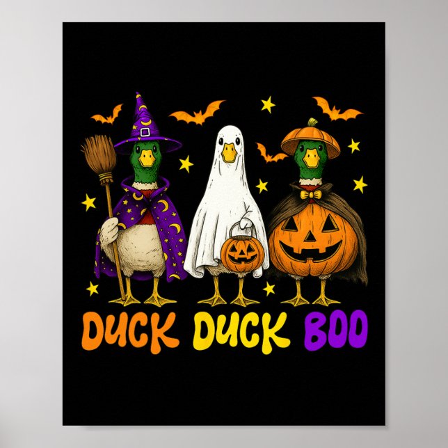 Cute Anka Anka Boo Funny Spooky Goose Halloween Fa Poster (Framsidan)