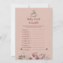 Cute Anka Baby-Ord-skam | Barnstödsspel Inbjudningar