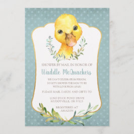 Cute Anka Baby Shower efter e-postinbjudan Inbjudningar