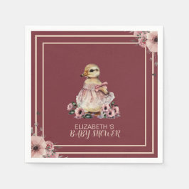 Cute Anka Baby Shower Napkins | Personlig Party Pappersservett