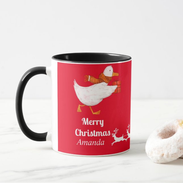 Cute anka christmas mugg (Med munk)