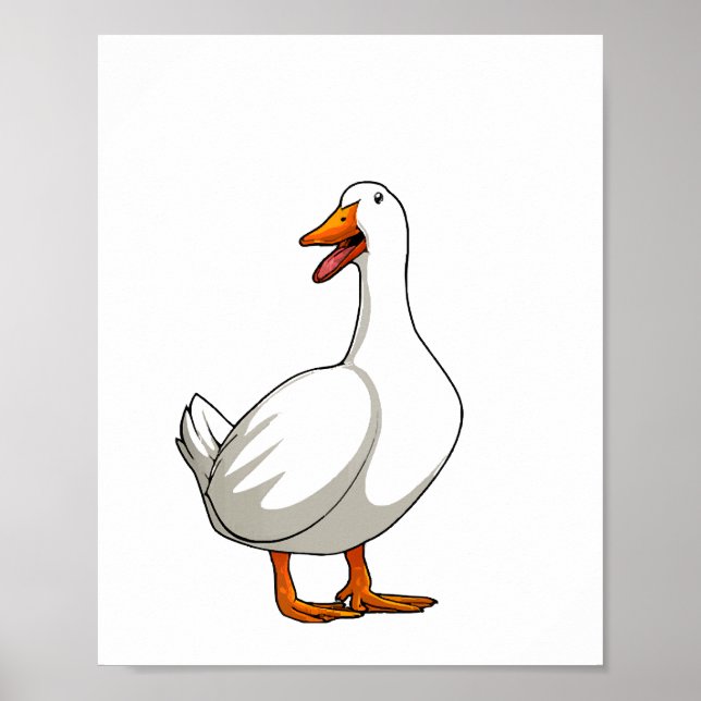 Cute Anka Design Manar Waterfowl Bird Pet Anka Äls Poster (Framsidan)