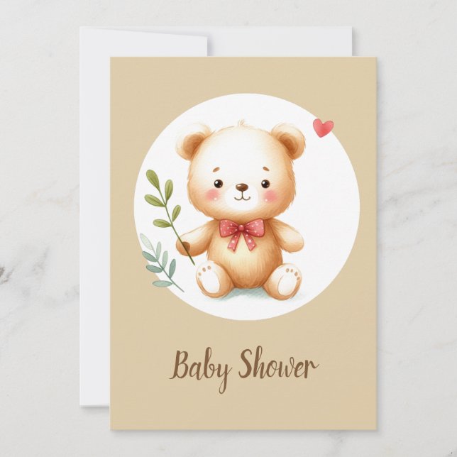 Cute Anka i Red Boots Baby Shower Inbjudningar (Framsida)