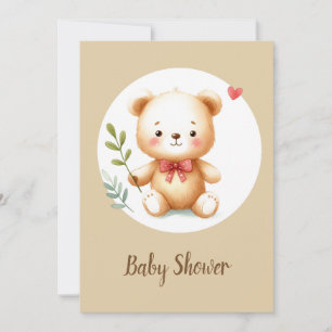 Cute Anka i Red Boots Baby Shower Inbjudningar