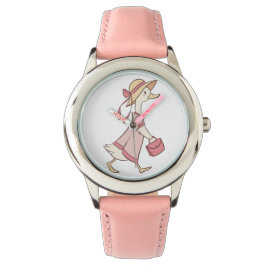 Cute Anka i Rosa Dress Kids Watch Armbandsur
