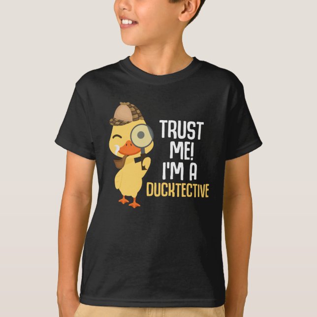 Cute Anka-inspektör Animal Humor Anka Älskare T Shirt (Framsida)