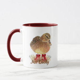 Cute Anka Roligt citat "Just Ducky" Mugg
