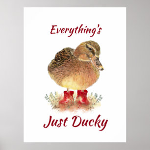 Cute Anka Roligt Quote "Allt är bara dunkelt" Poster