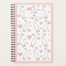 Cute Anka Rosa Heart Personalize Planner