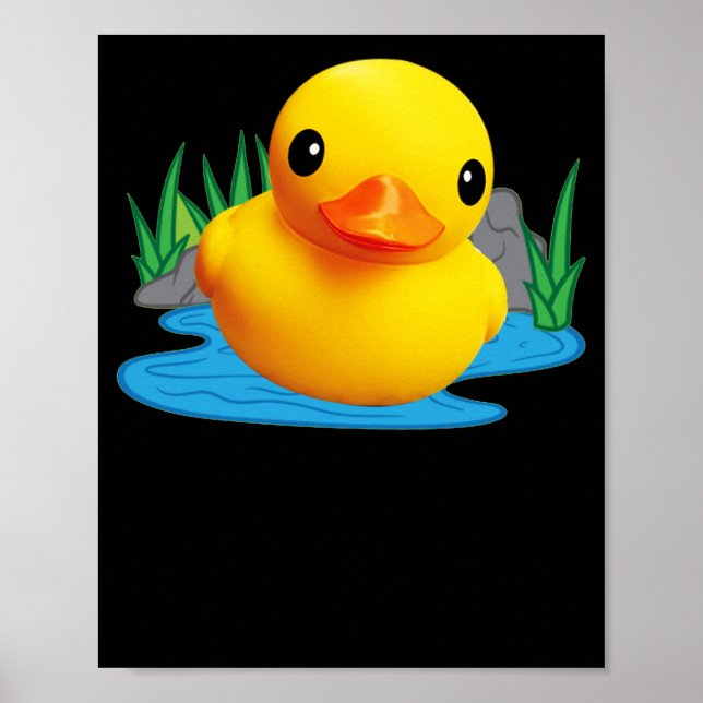 Cute Anka Rubber Duckling 3D-effekt Poster (Framsidan)