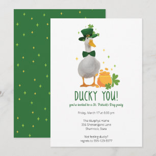 Cute Anka St. Patrick's Day Party Investigation Inbjudningar