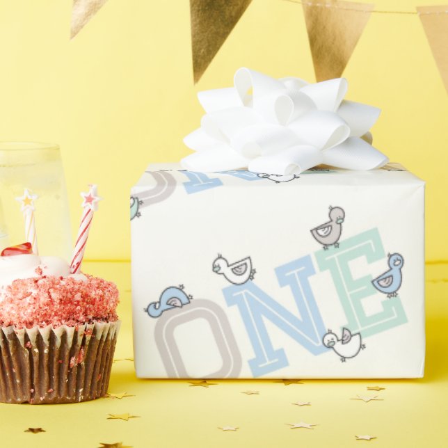 Cute Ankor Big One Boy 1:a födelsedagspressen Presentpapper (Födelsedagsfest)