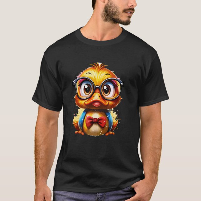 Cute Ankor Ducklings Bath Anka Quacking T Shirt (Framsida)
