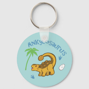 Cute Ankylosaurus Nyckelring