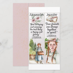 Cute Anne of Grönt Gables Quotes Gift Bokmärken Ca Kort