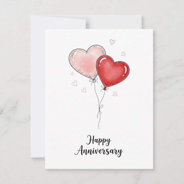Cute Anniversary Card Personalized Couple Gift Julkort (Framsida)