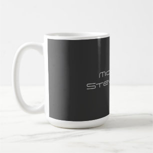 Cute Anpassa text svart och vitt, modernt vanligt Kaffemugg
