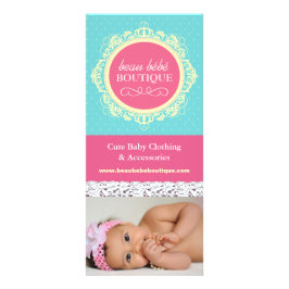 Cute Anpassade-Baby Boutique-rackkort Reklamkort