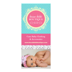Cute Anpassade-Baby Boutique-rackkort Reklamkort