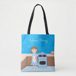 Cute Anpassade Baker Kitschy Retro Housefru Tygkasse