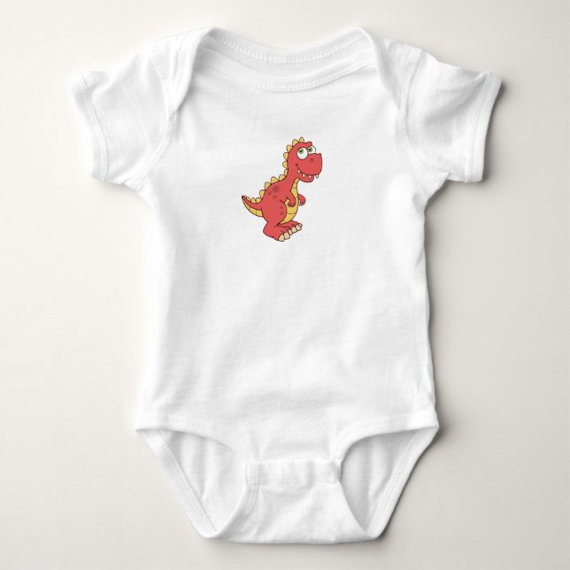 Cute Anpassade Dinosaur T Shirt (Framsida)