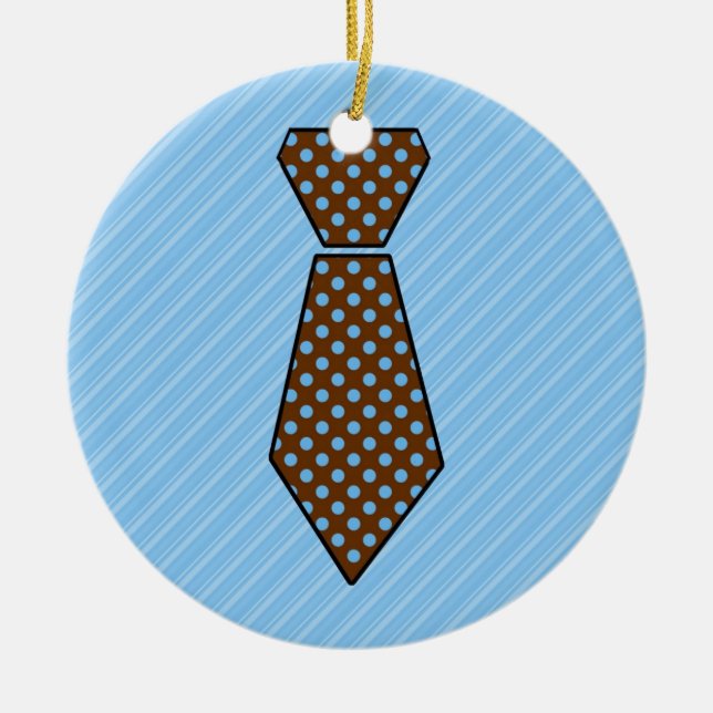 Cute Anpassade Fars dag Tie-gåvor Julgransprydnad Keramik (Framsidan)