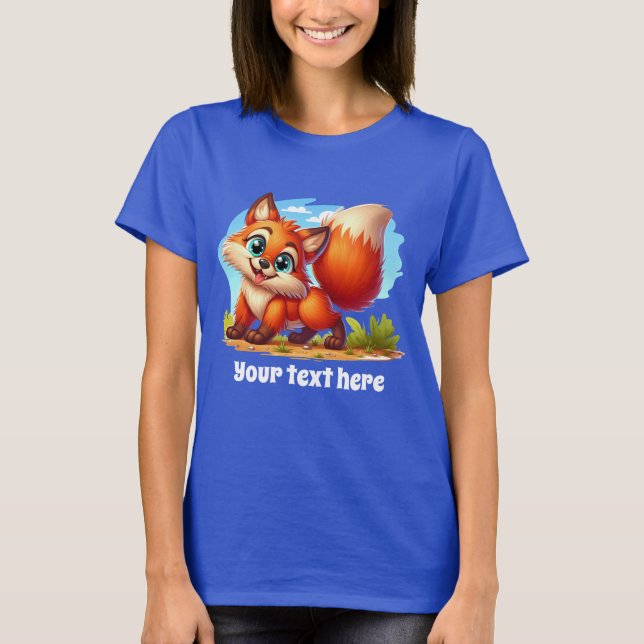 Cute anpassade fox älskare t shirt (Framsida)