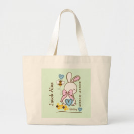 Cute & Anpassade honey Bunny Pojke Tote Bag Jumbo Tygkasse