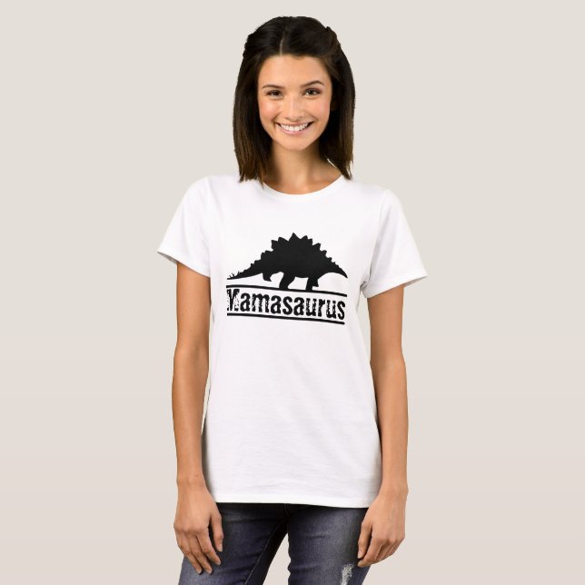 Cute Anpassade Mamasaurus Rex Family Dinosaur T Shirt (Hel framsida)