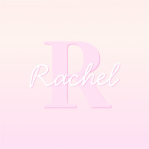 Cute Anpassade Monogram Peach & Rosa Ombre Klistermärken