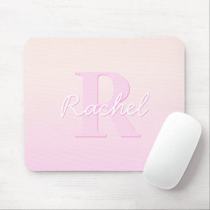 Cute Anpassade Monogram Peach & Rosa Ombre Musmatta