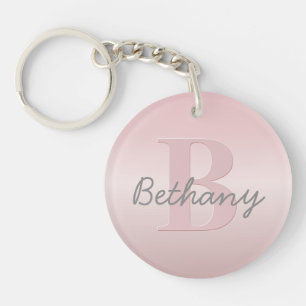 Cute Anpassade Rosa Monogram och ditt namnskript