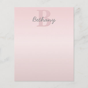 Cute Anpassade Rosa Monogram och ditt namnskript