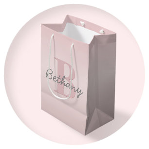 Cute Anpassade Rosa Monogram och ditt namnskript