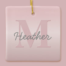 Cute Anpassade Rosa Monogram och ditt namnskript