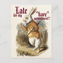 Cute ANPASSADE White Rabbit "Hare" Hair Salon Vykort